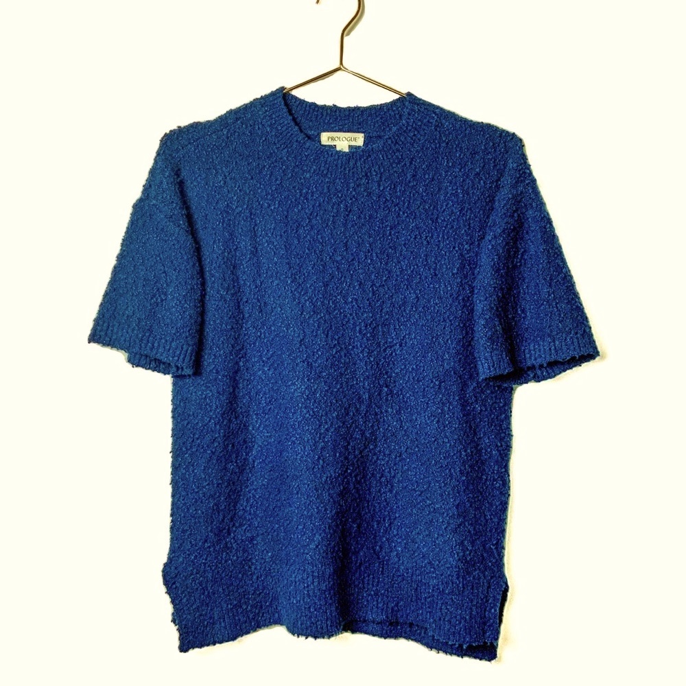 🌸 PROLOGUE Thick Popcorn Fuzzy Short Sleeve